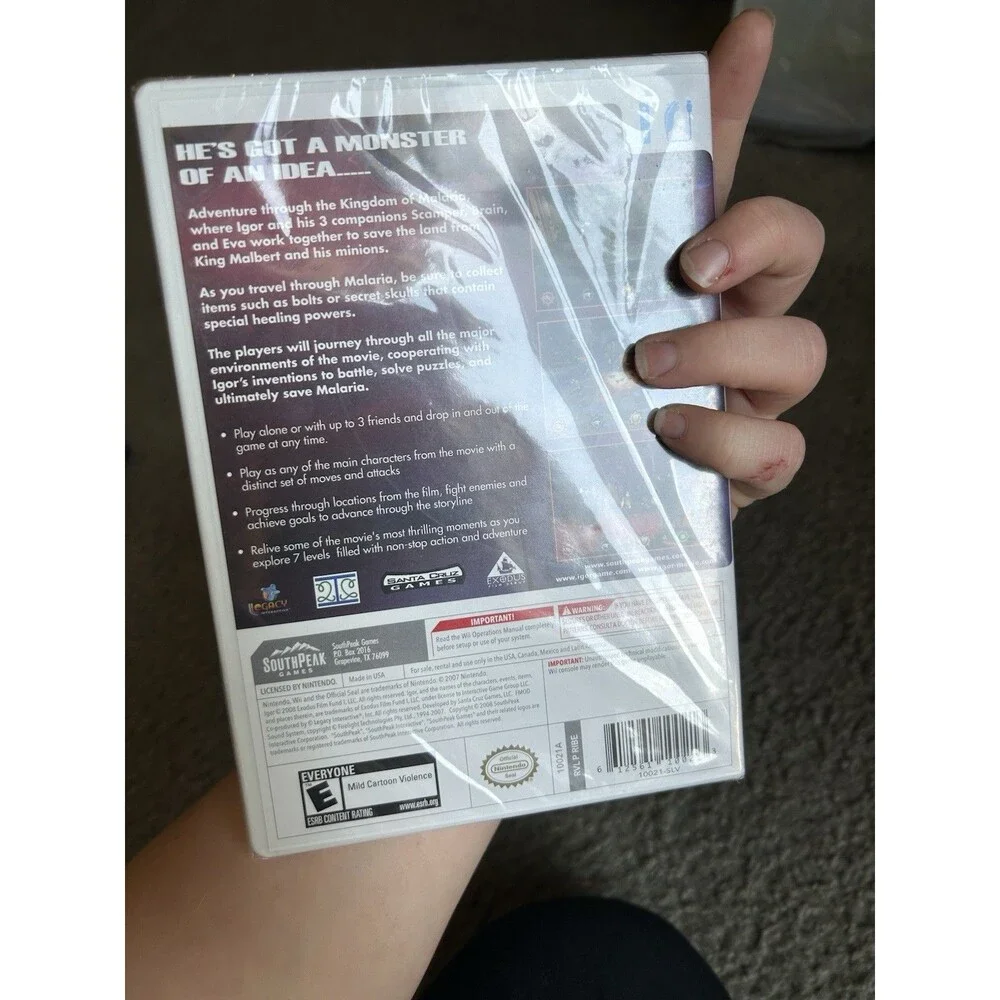 Igor The Game Nintendo Wii Brand New Factory Sealed.